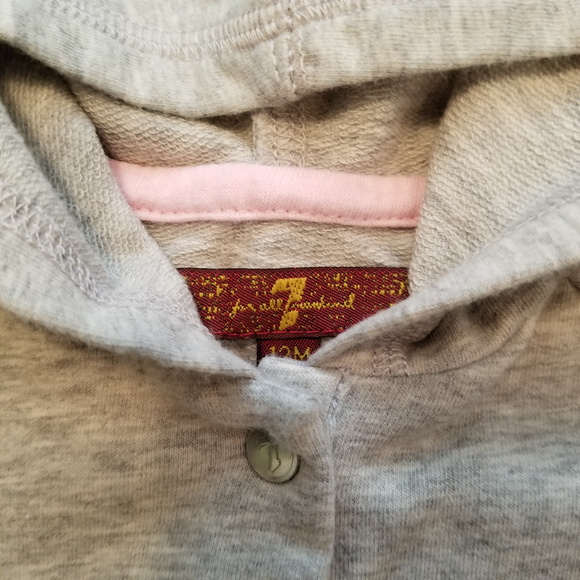 7 for All Mankind Short Sleeve Hoodie Size 12M - Picture 3 of 6